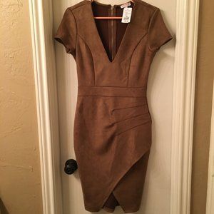 A'gaci Mocha Suede Dress